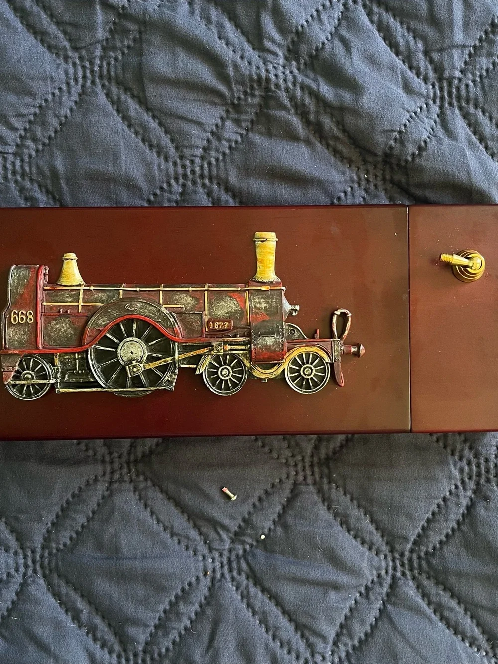 Vanmark “Central Station” collectible wooden pen/trinket box
